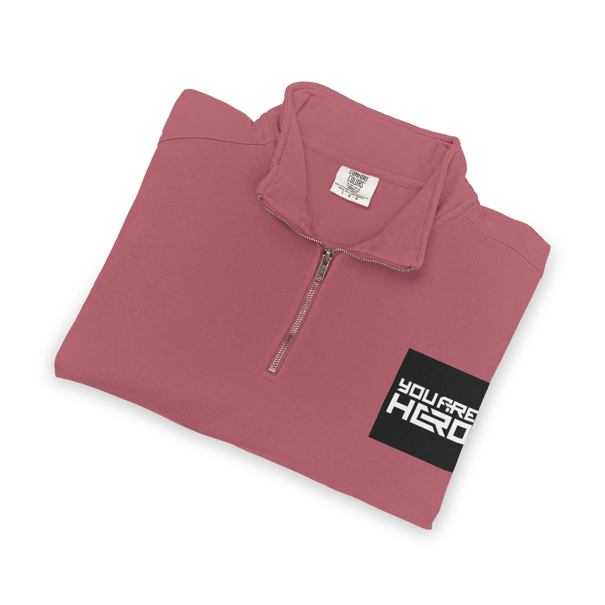 Quarter-Zip Sweatshirt — "Inner Peace, Motherfuckers" Meditation Graphic