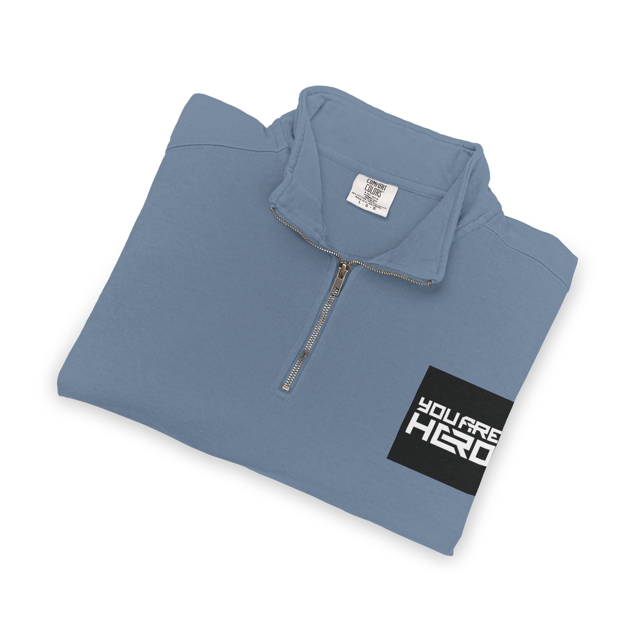 Quarter-Zip Sweatshirt — "Inner Peace, Motherfuckers" Meditation Graphic