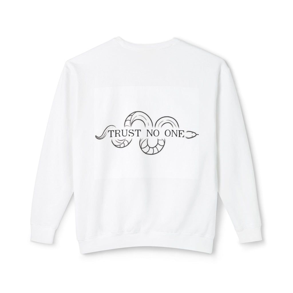 Trust No One Sweatshirt — Red Snake Graphic Crewneck