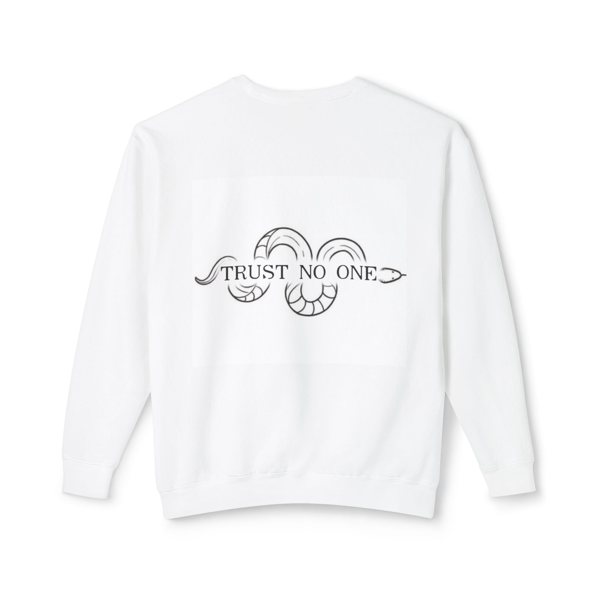 Trust No One Sweatshirt — Red Snake Graphic Crewneck