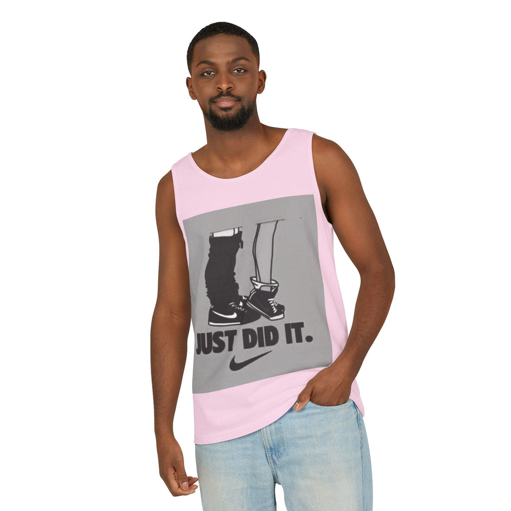 Graphic Tank Top — Vintage-Inspired 'Just Did It.' & 'Bitch.' Photo Print
