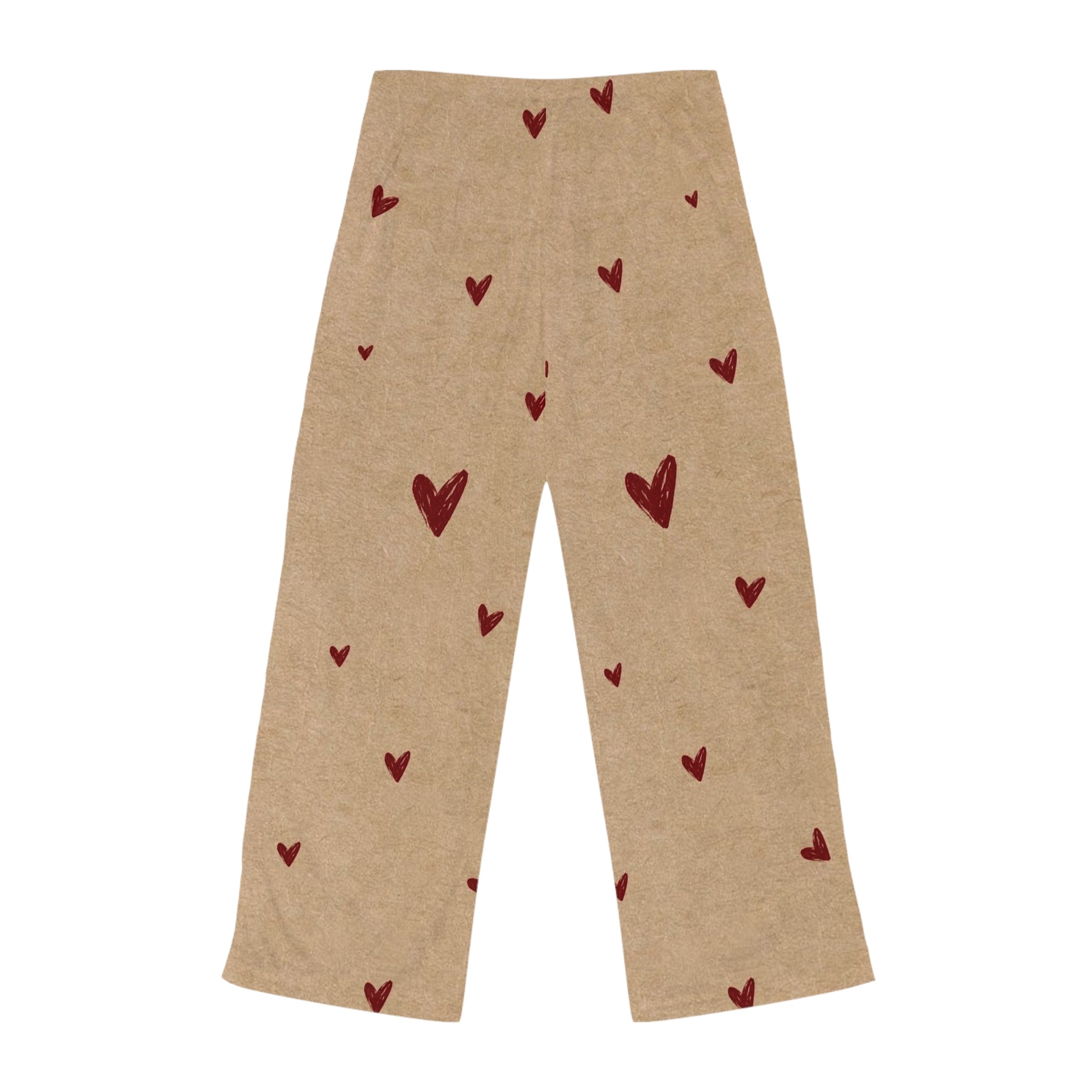 Women’s Heart Print Pajama Pants — Cozy Valentine Lounge Bottoms