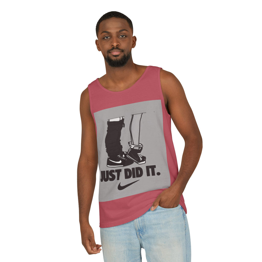 Graphic Tank Top — Vintage-Inspired 'Just Did It.' & 'Bitch.' Photo Print
