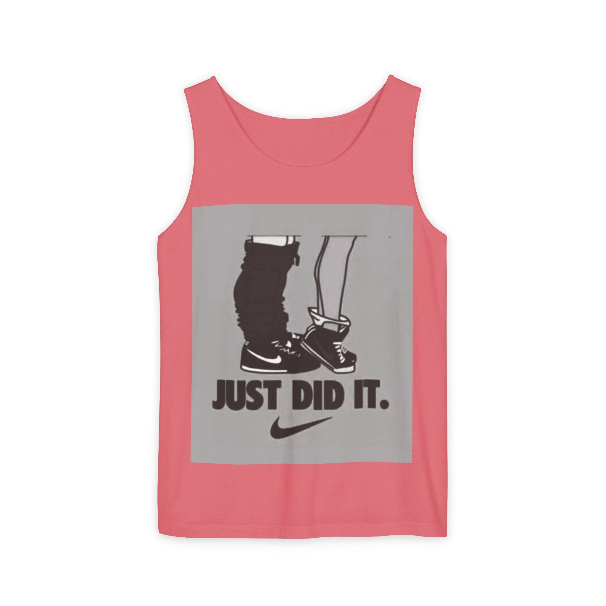 Graphic Tank Top — Vintage-Inspired 'Just Did It.' & 'Bitch.' Photo Print