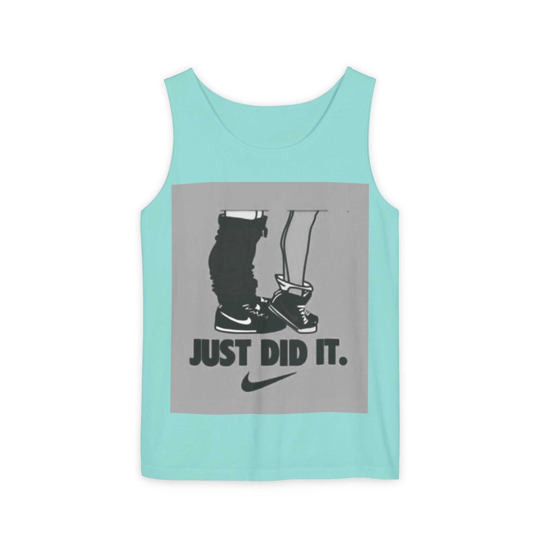 Graphic Tank Top — Vintage-Inspired 'Just Did It.' & 'Bitch.' Photo Print