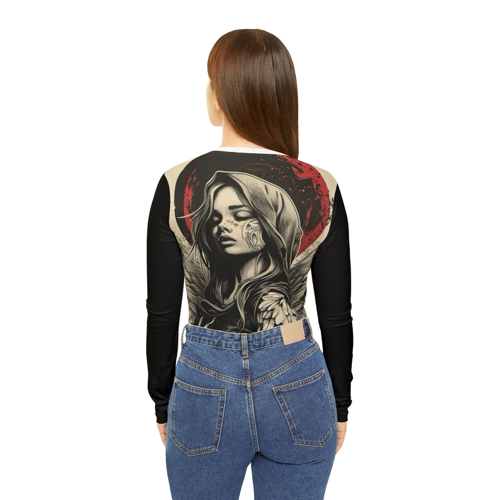 Gothic V-Neck Long Sleeve — "Bad Girls Taste Better" & Dark Angel Graphic Shirt