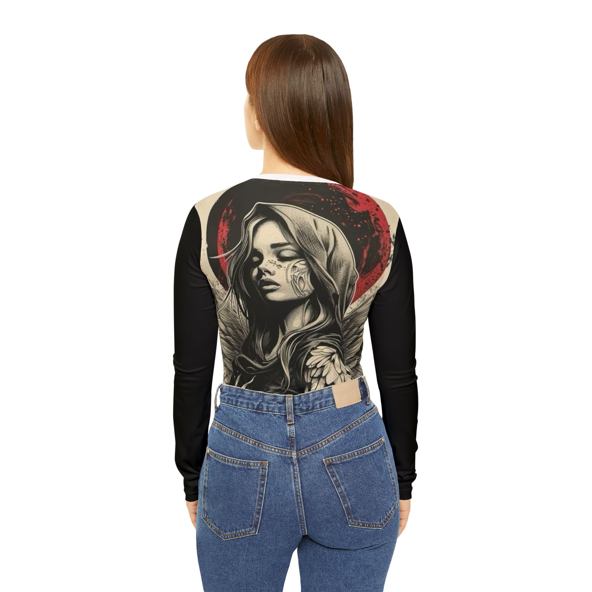 Gothic V-Neck Long Sleeve — "Bad Girls Taste Better" & Dark Angel Graphic Shirt