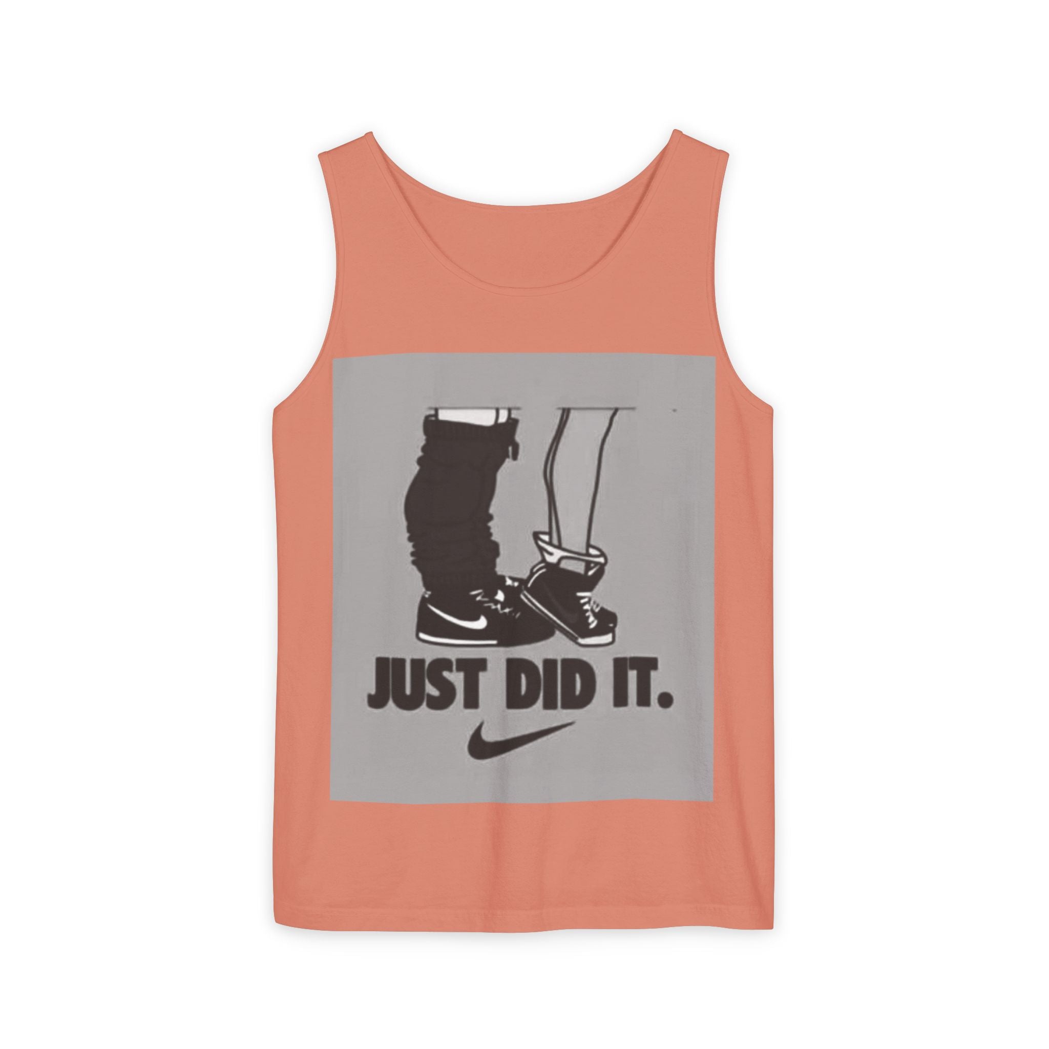 Graphic Tank Top — Vintage-Inspired 'Just Did It.' & 'Bitch.' Photo Print