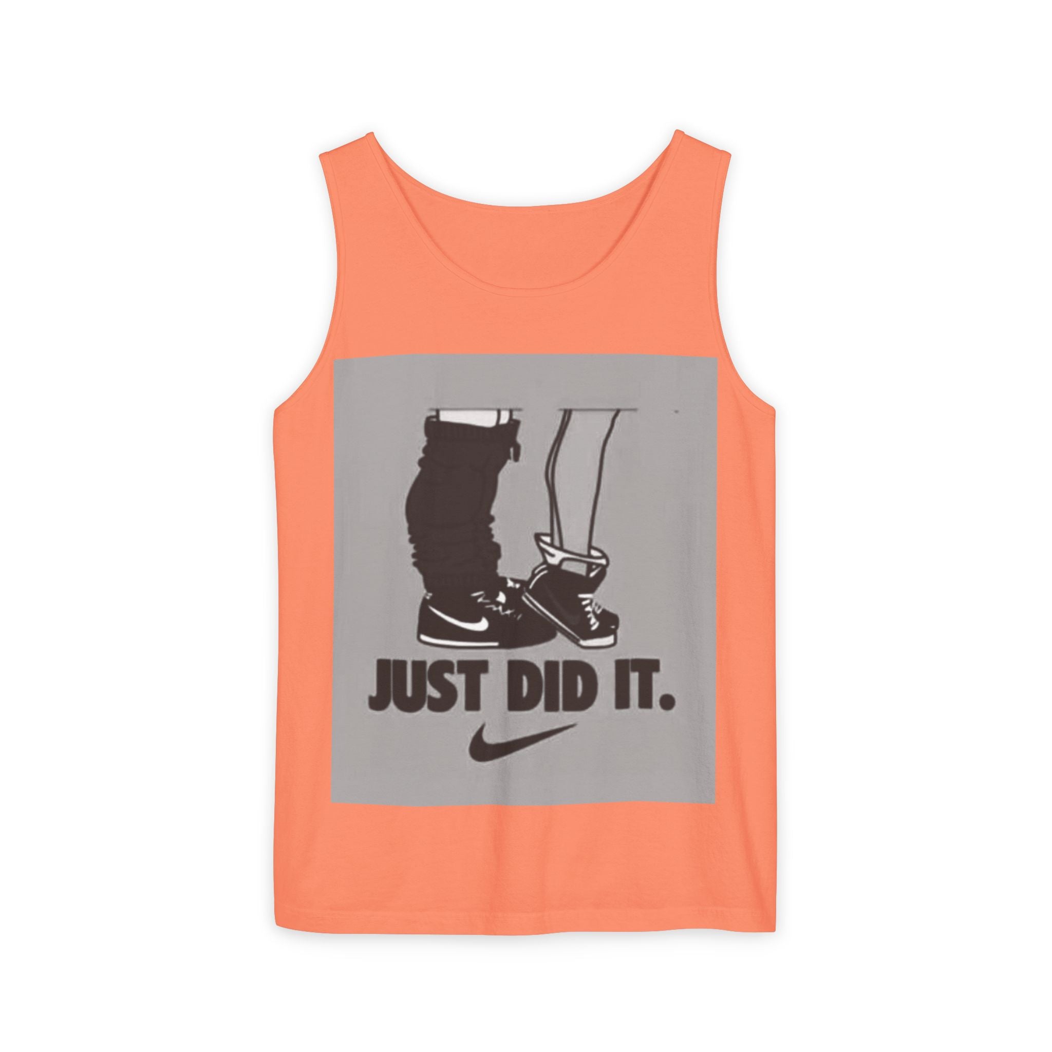 Graphic Tank Top — Vintage-Inspired 'Just Did It.' & 'Bitch.' Photo Print