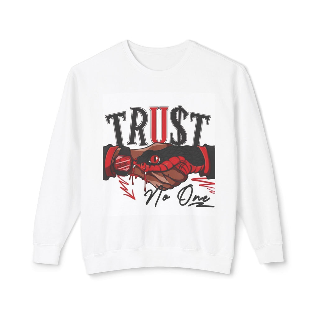 Trust No One Sweatshirt — Red Snake Graphic Crewneck