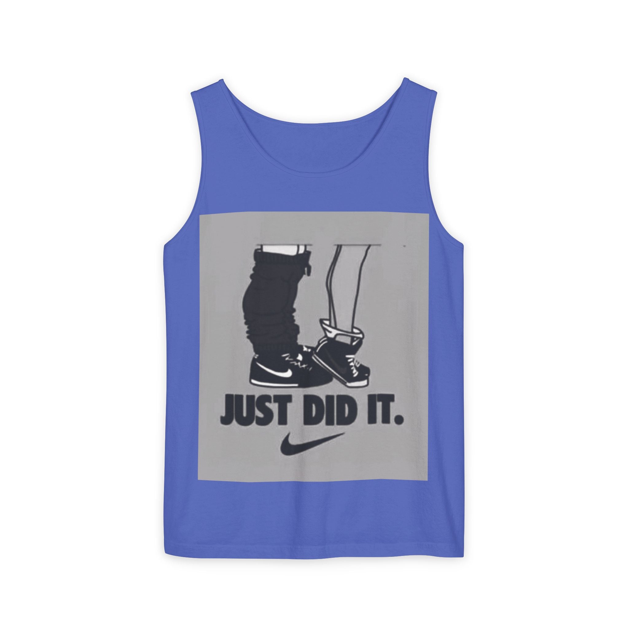 Graphic Tank Top — Vintage-Inspired 'Just Did It.' & 'Bitch.' Photo Print