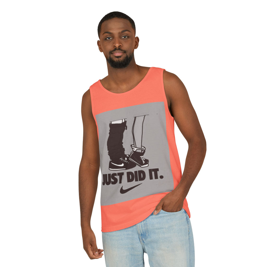 Graphic Tank Top — Vintage-Inspired 'Just Did It.' & 'Bitch.' Photo Print