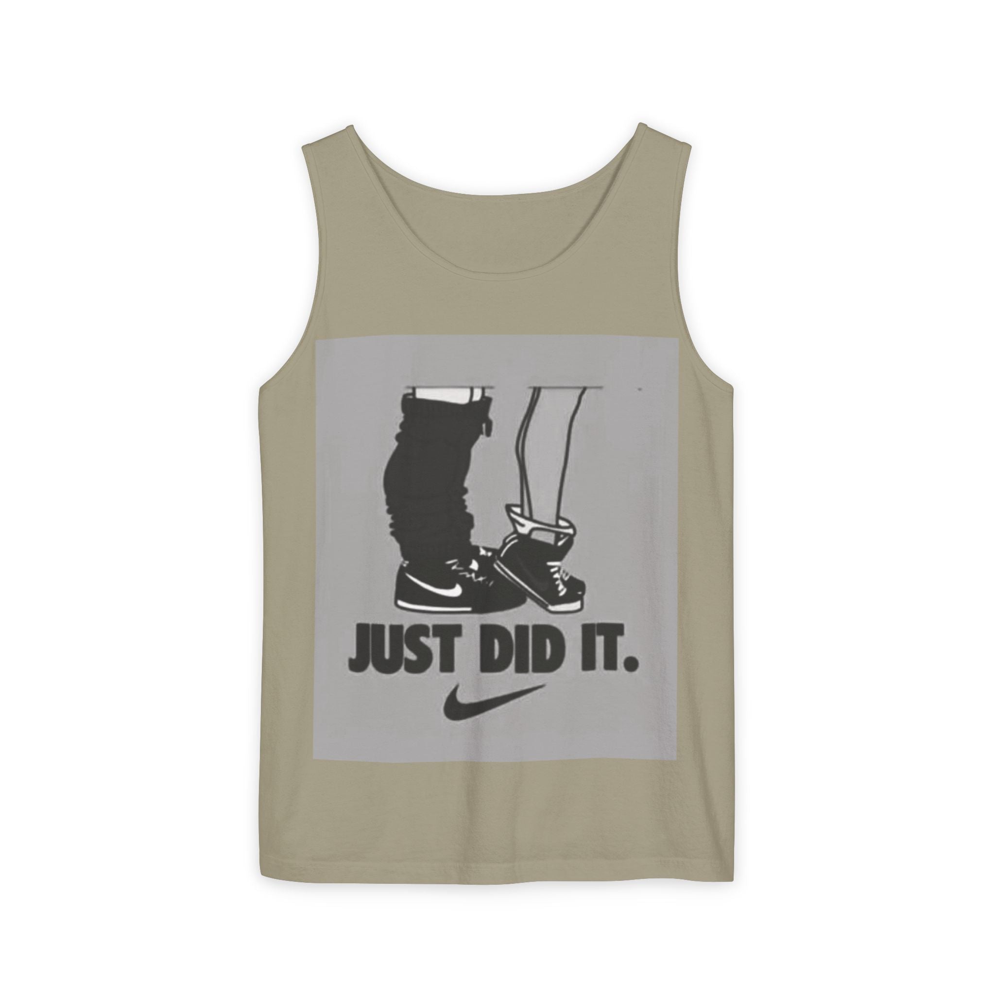 Graphic Tank Top — Vintage-Inspired 'Just Did It.' & 'Bitch.' Photo Print