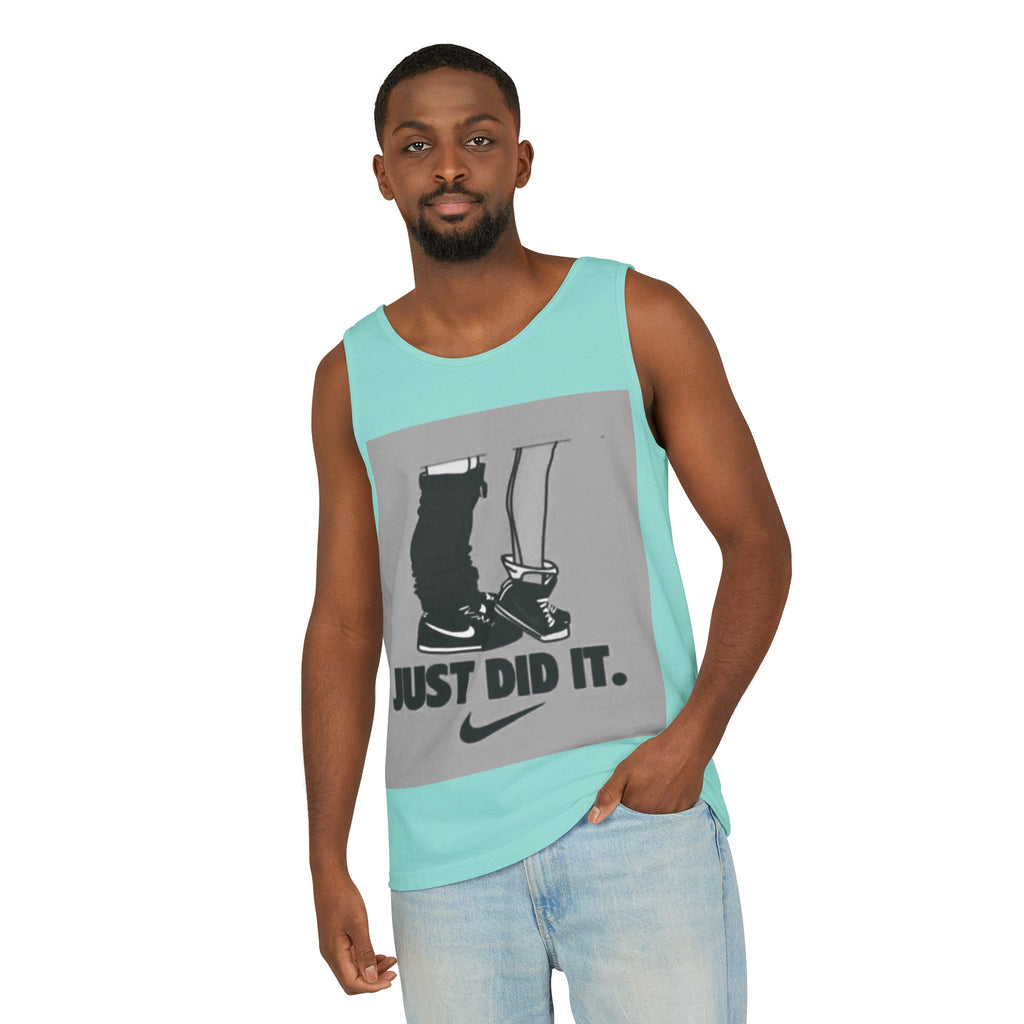 Graphic Tank Top — Vintage-Inspired 'Just Did It.' & 'Bitch.' Photo Print
