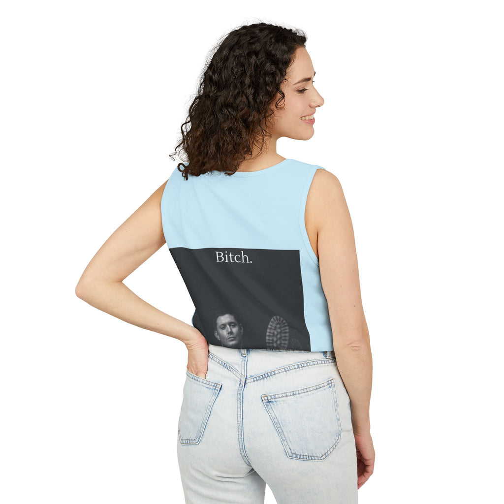 Graphic Tank Top — Vintage-Inspired 'Just Did It.' & 'Bitch.' Photo Print