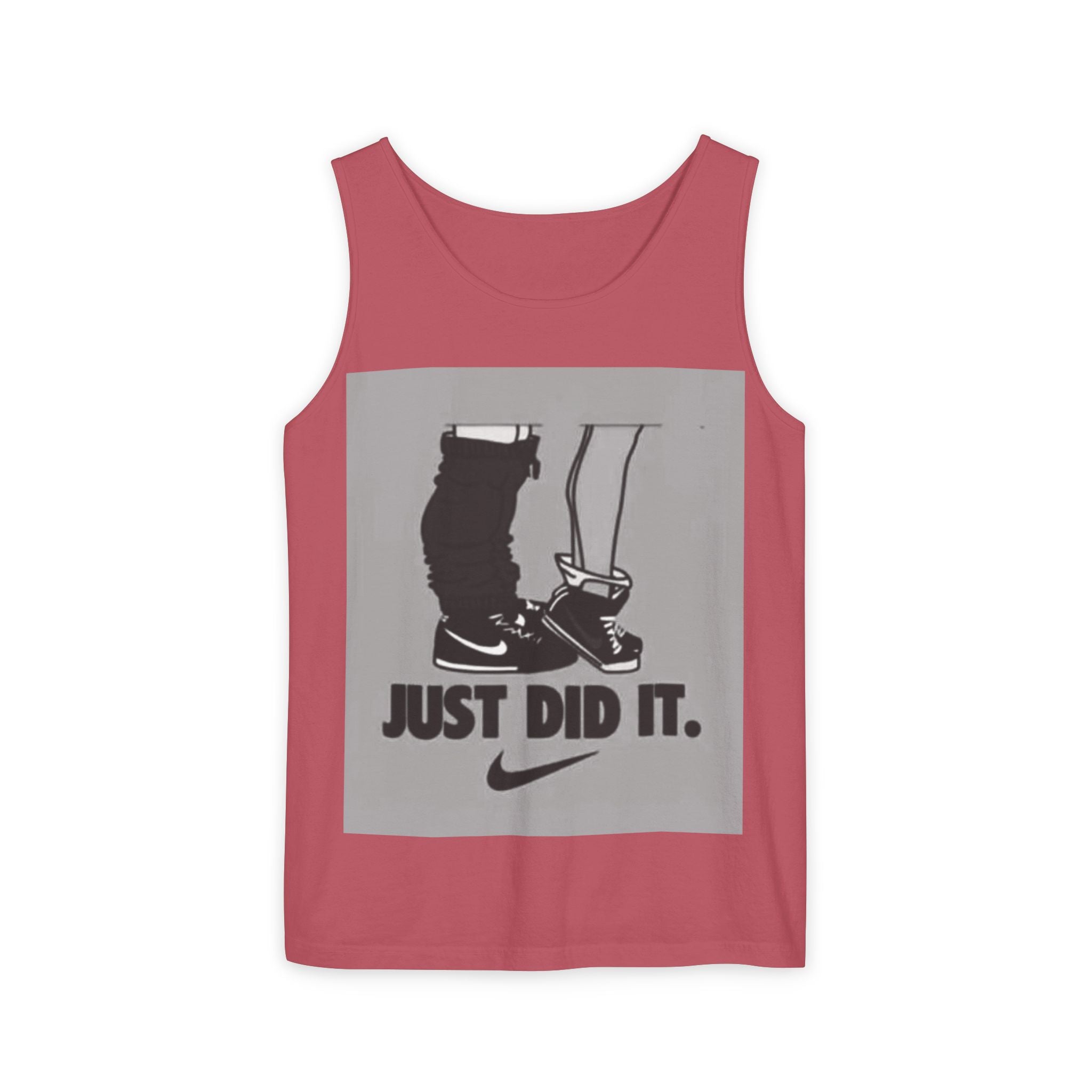 Graphic Tank Top — Vintage-Inspired 'Just Did It.' & 'Bitch.' Photo Print