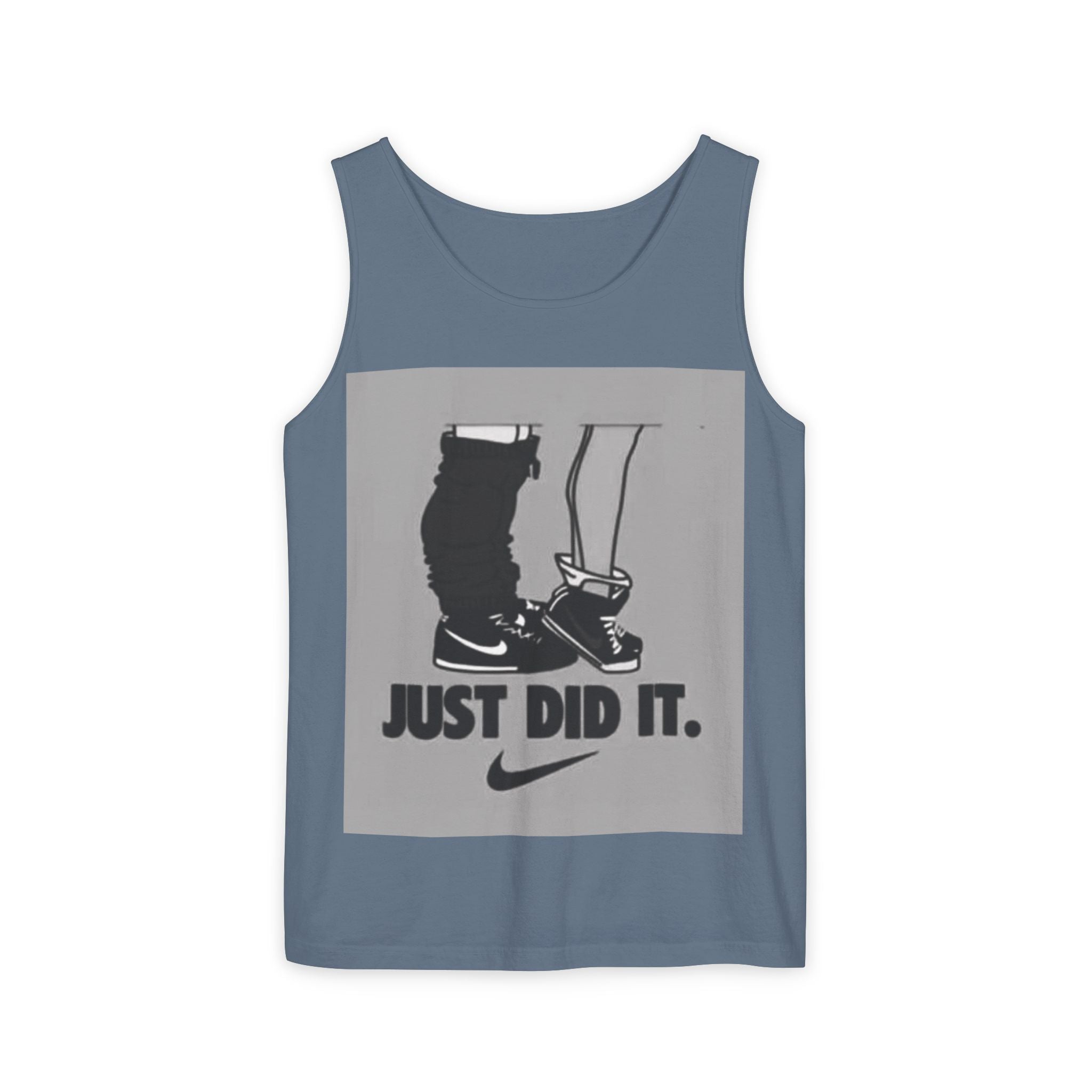 Graphic Tank Top — Vintage-Inspired 'Just Did It.' & 'Bitch.' Photo Print
