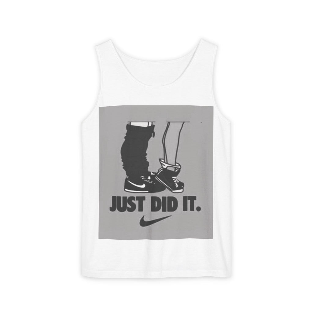 Graphic Tank Top — Vintage-Inspired 'Just Did It.' & 'Bitch.' Photo Print