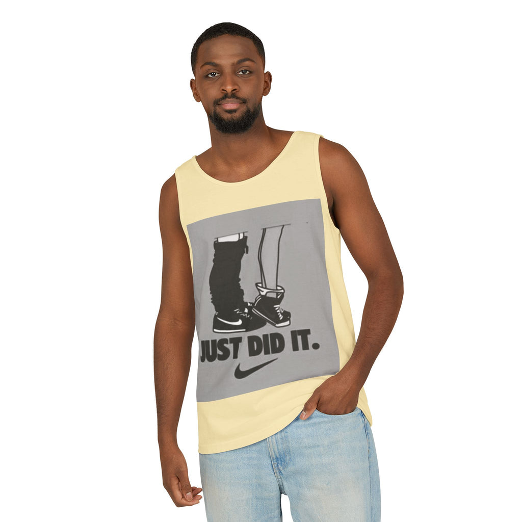 Graphic Tank Top — Vintage-Inspired 'Just Did It.' & 'Bitch.' Photo Print