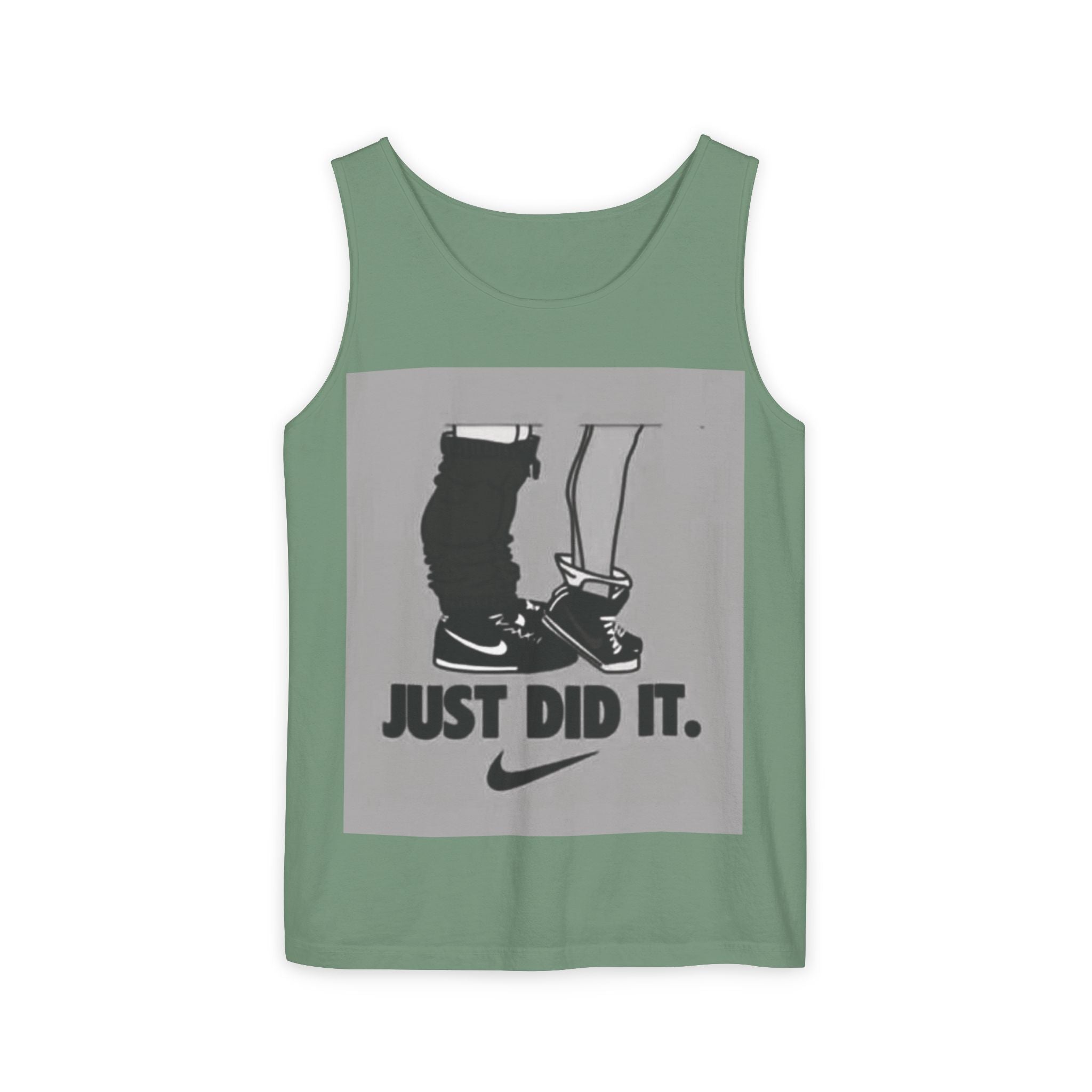 Graphic Tank Top — Vintage-Inspired 'Just Did It.' & 'Bitch.' Photo Print