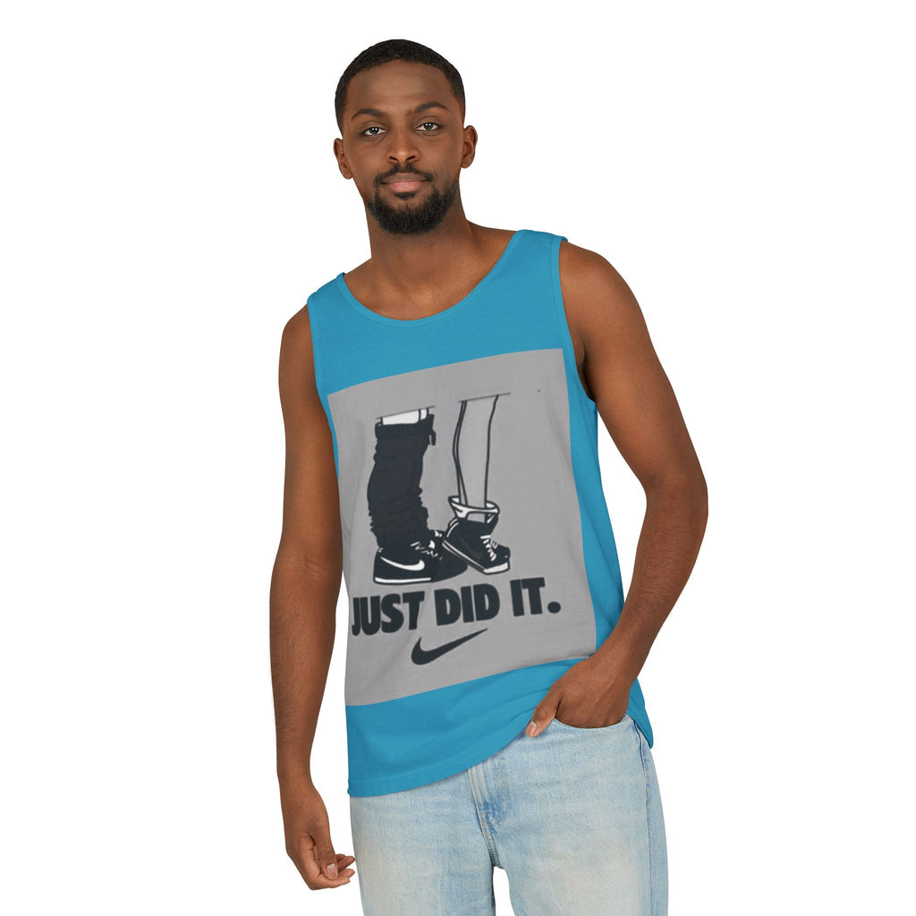 Graphic Tank Top — Vintage-Inspired 'Just Did It.' & 'Bitch.' Photo Print