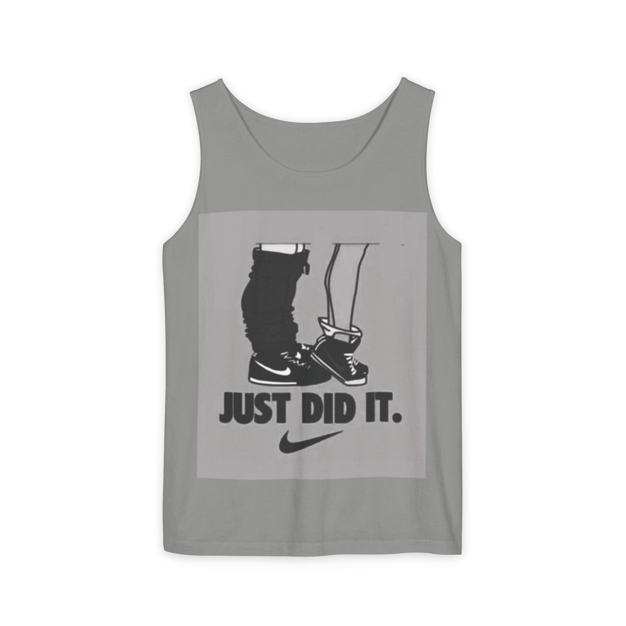Graphic Tank Top — Vintage-Inspired 'Just Did It.' & 'Bitch.' Photo Print