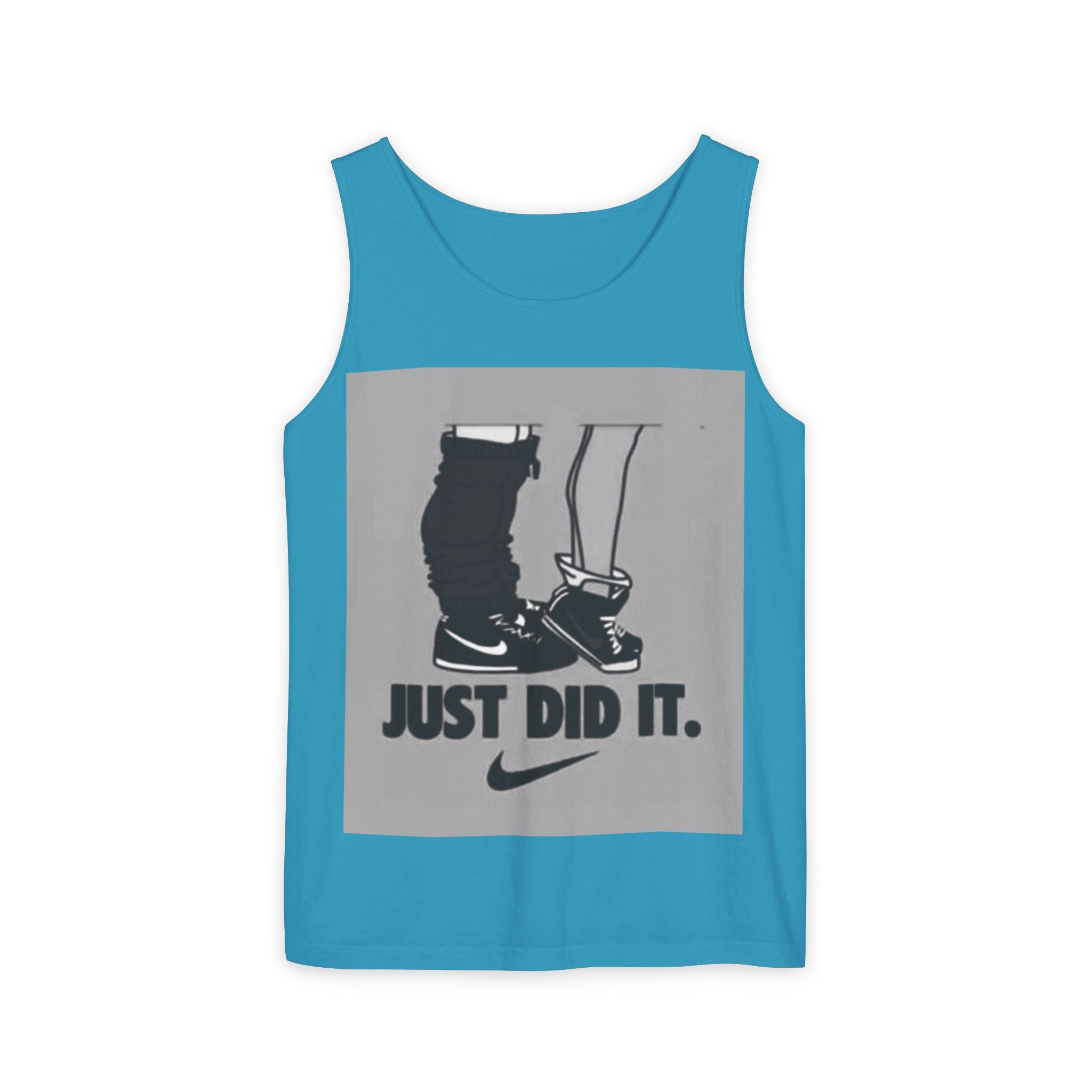 Graphic Tank Top — Vintage-Inspired 'Just Did It.' & 'Bitch.' Photo Print