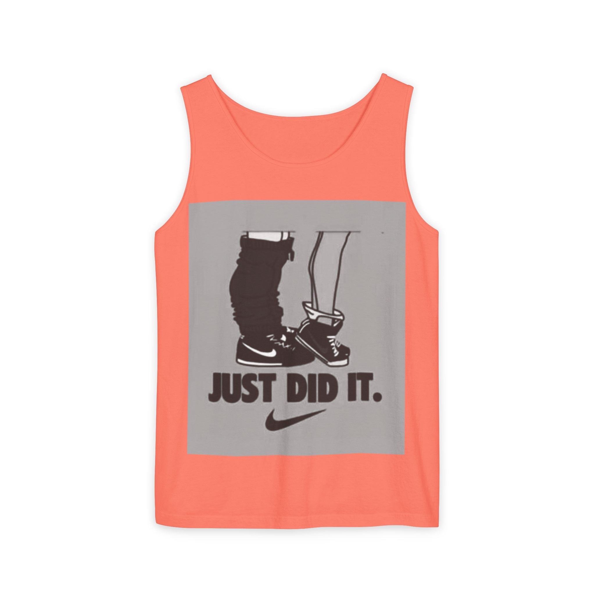 Graphic Tank Top — Vintage-Inspired 'Just Did It.' & 'Bitch.' Photo Print