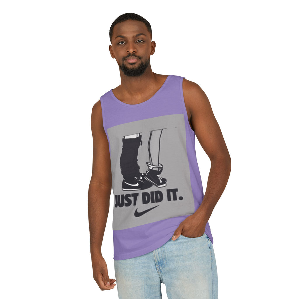 Graphic Tank Top — Vintage-Inspired 'Just Did It.' & 'Bitch.' Photo Print