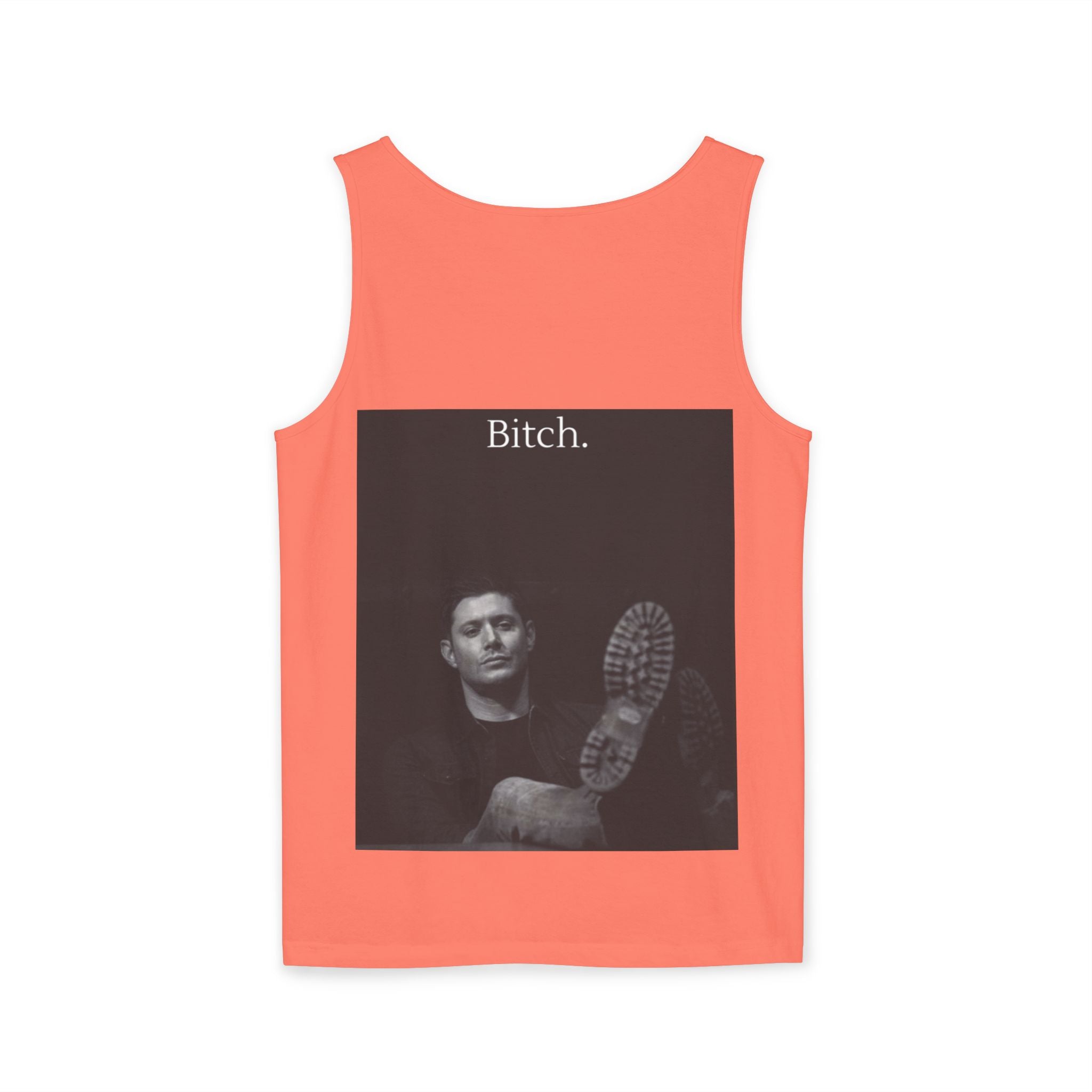 Graphic Tank Top — Vintage-Inspired 'Just Did It.' & 'Bitch.' Photo Print