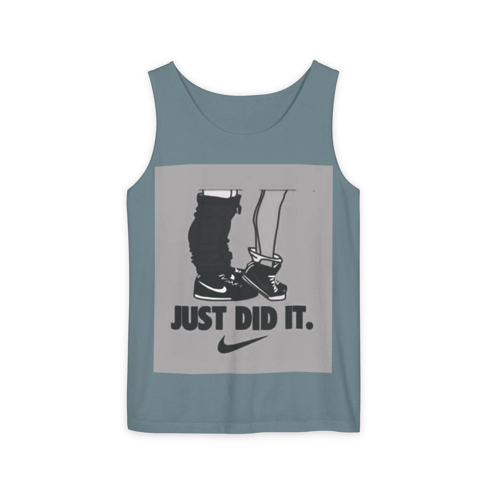 Graphic Tank Top — Vintage-Inspired 'Just Did It.' & 'Bitch.' Photo Print