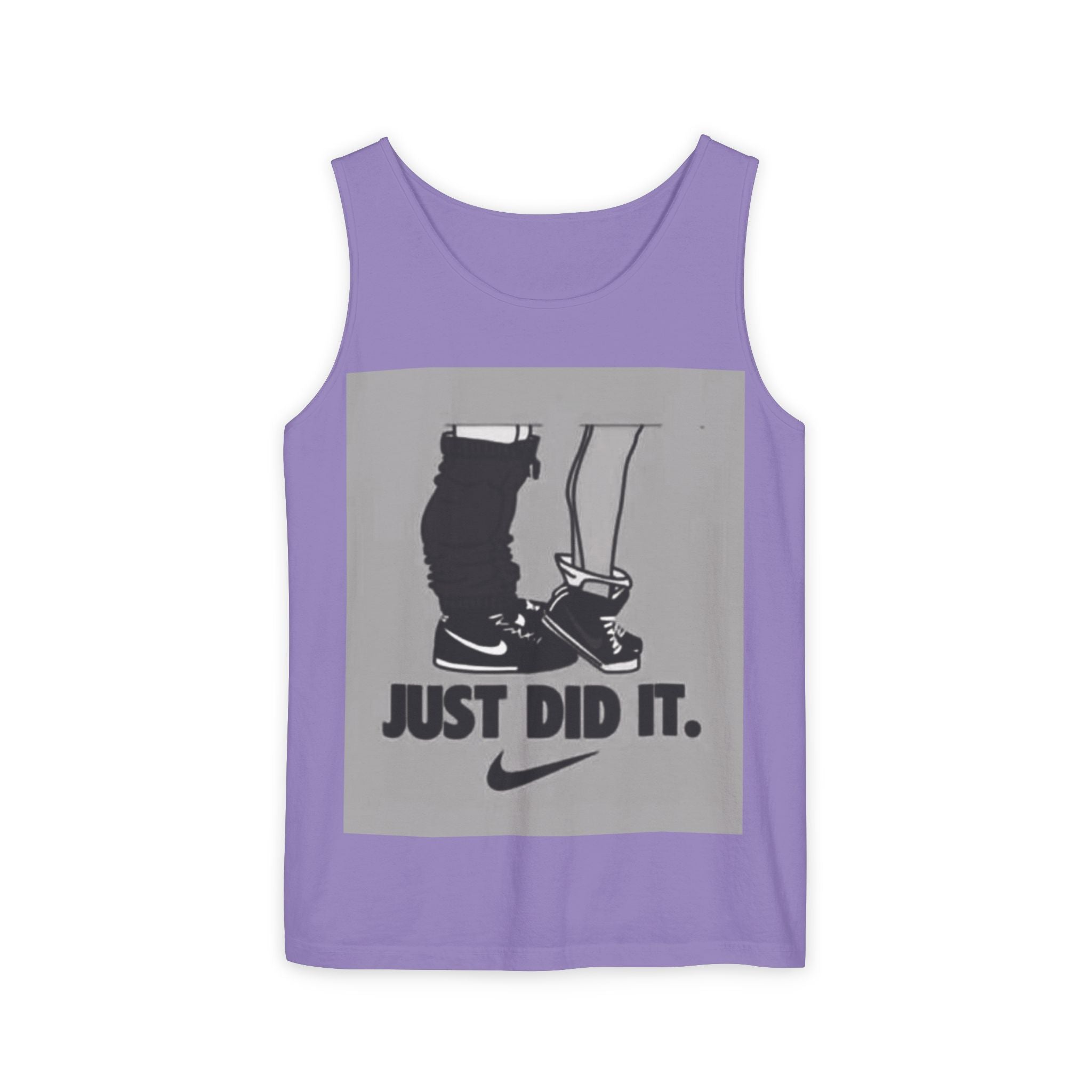 Graphic Tank Top — Vintage-Inspired 'Just Did It.' & 'Bitch.' Photo Print