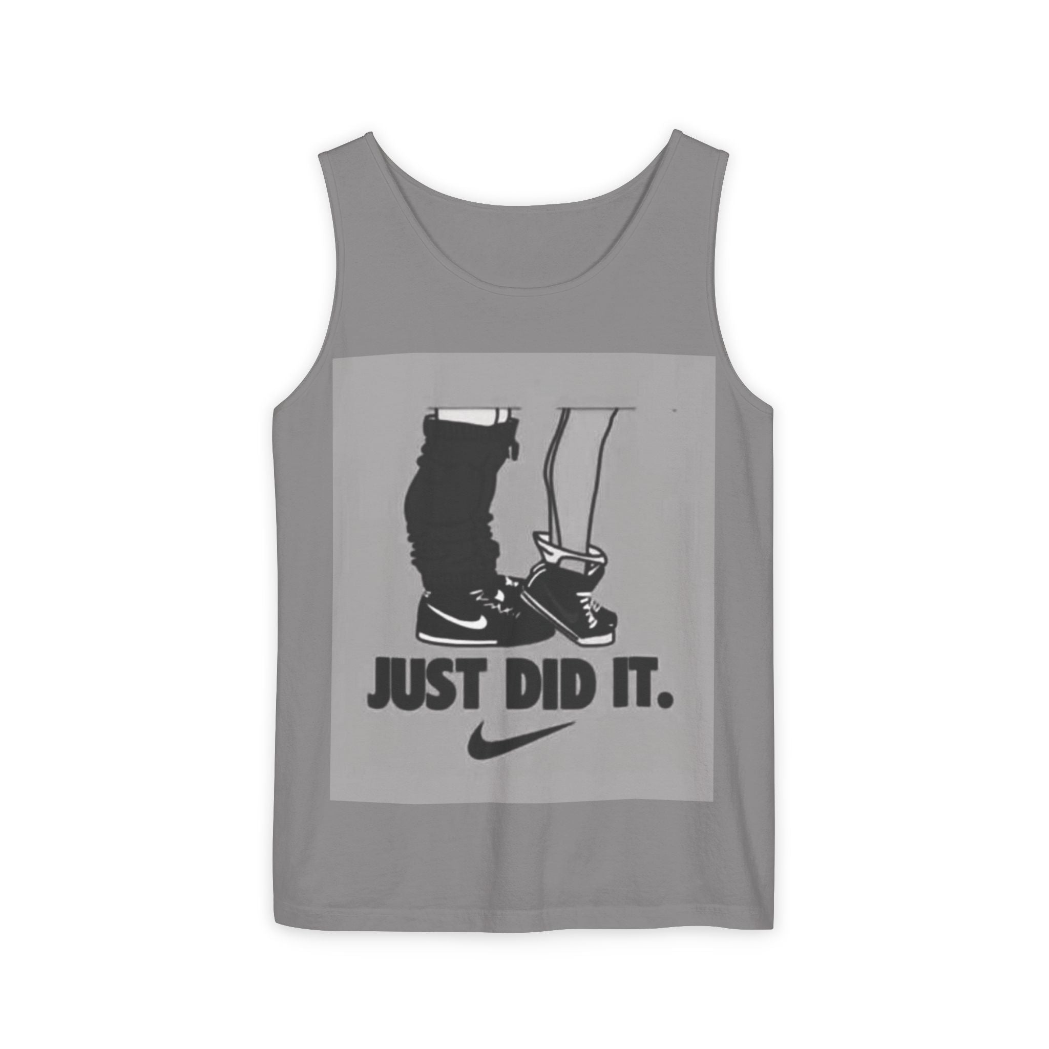 Graphic Tank Top — Vintage-Inspired 'Just Did It.' & 'Bitch.' Photo Print