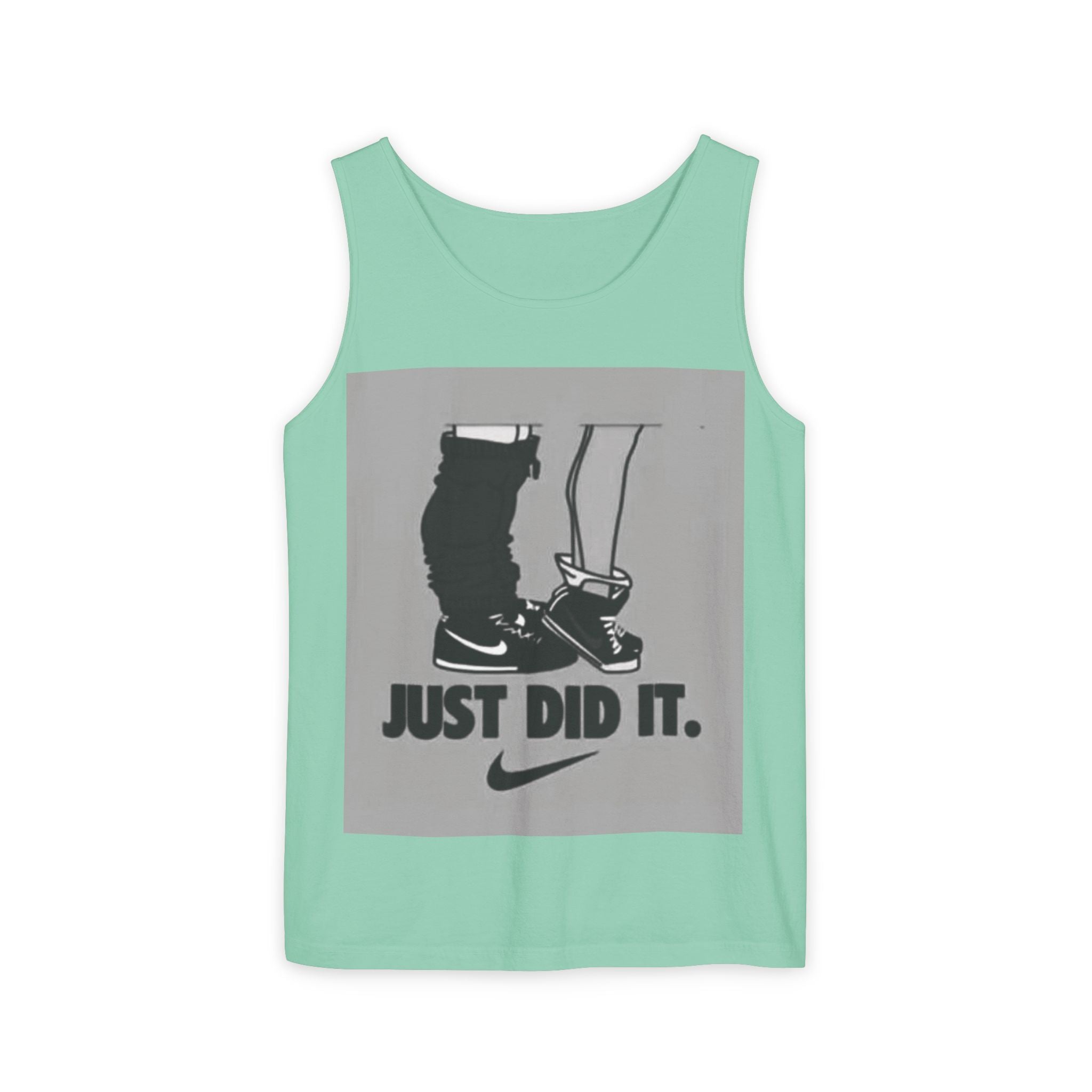Graphic Tank Top — Vintage-Inspired 'Just Did It.' & 'Bitch.' Photo Print