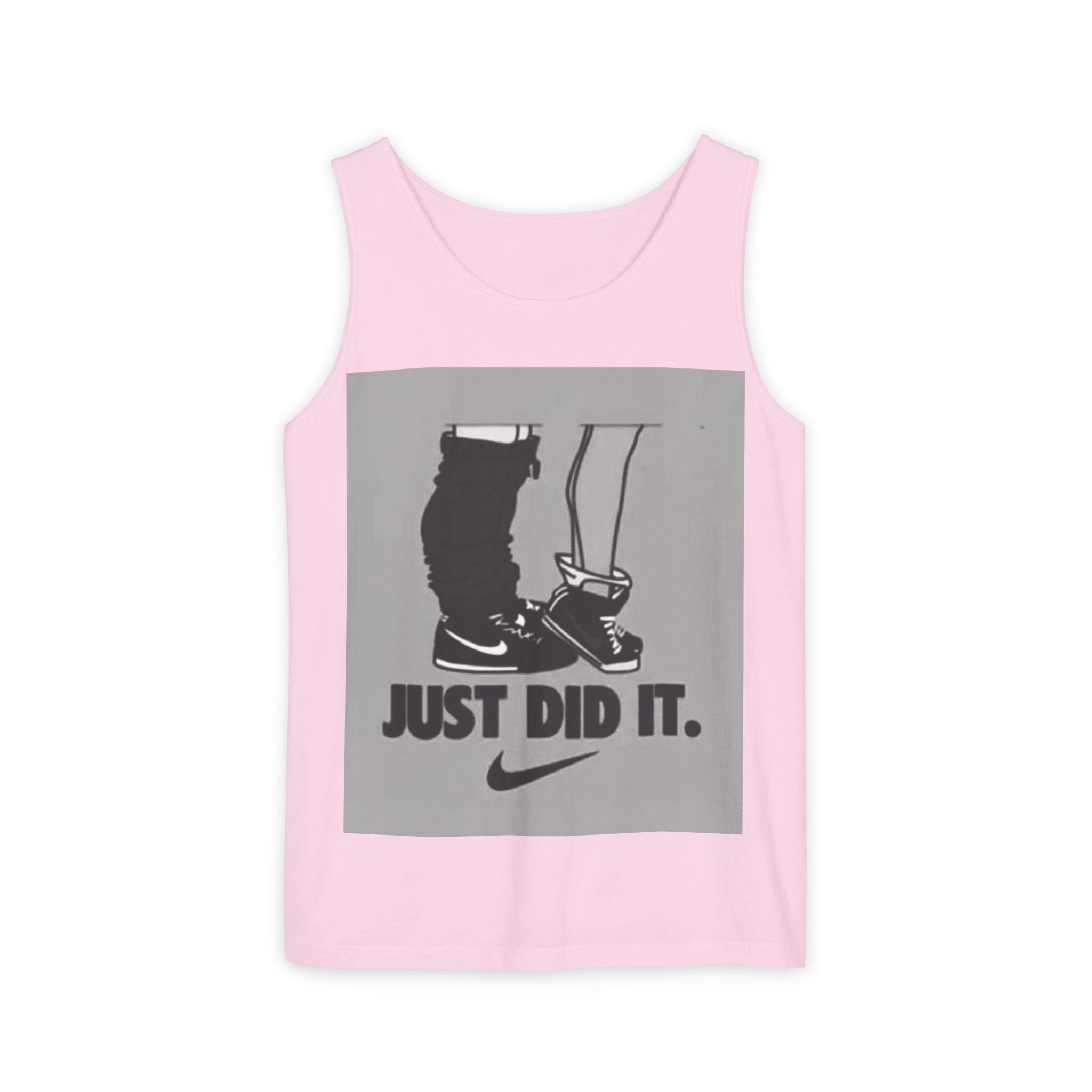 Graphic Tank Top — Vintage-Inspired 'Just Did It.' & 'Bitch.' Photo Print