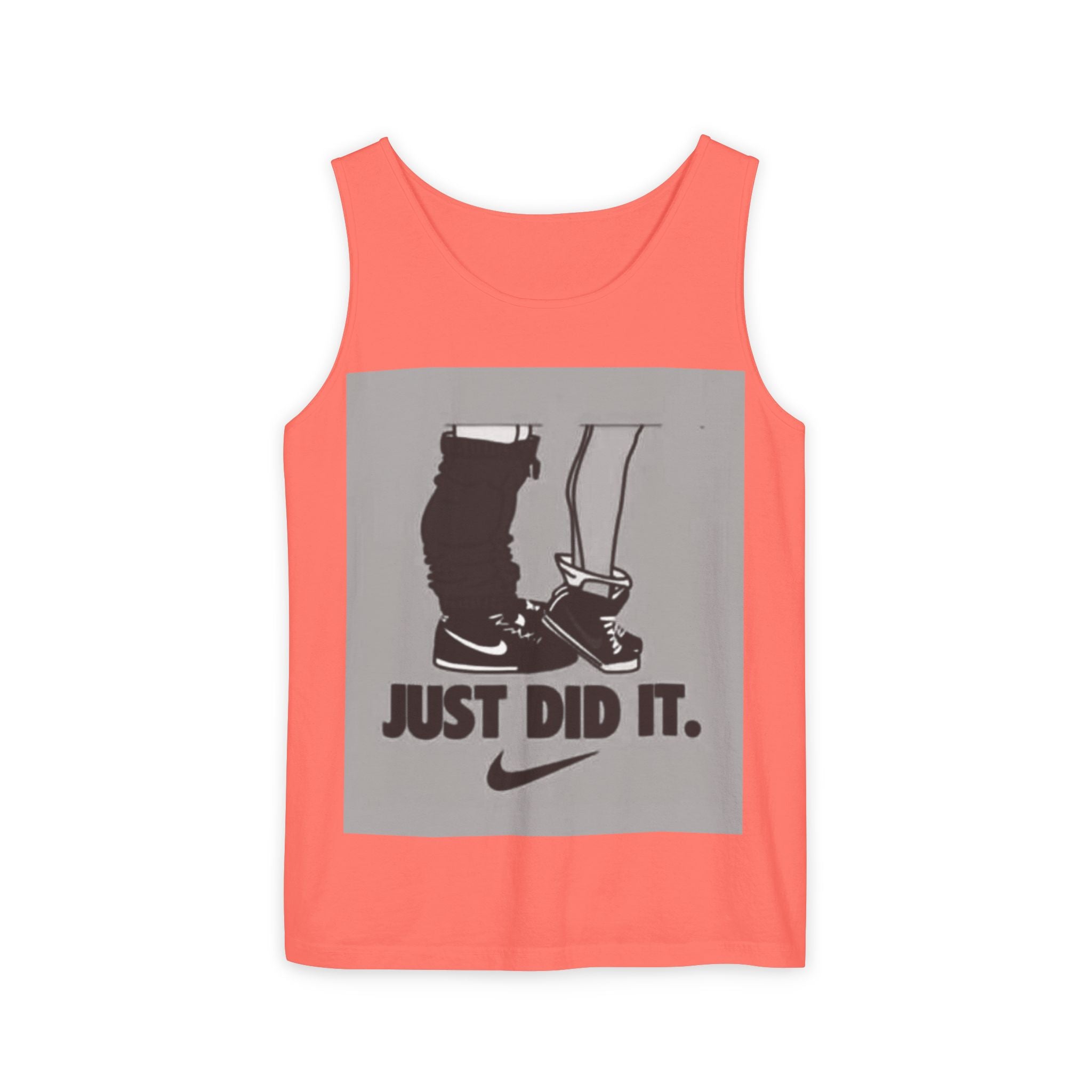 Graphic Tank Top — Vintage-Inspired 'Just Did It.' & 'Bitch.' Photo Print