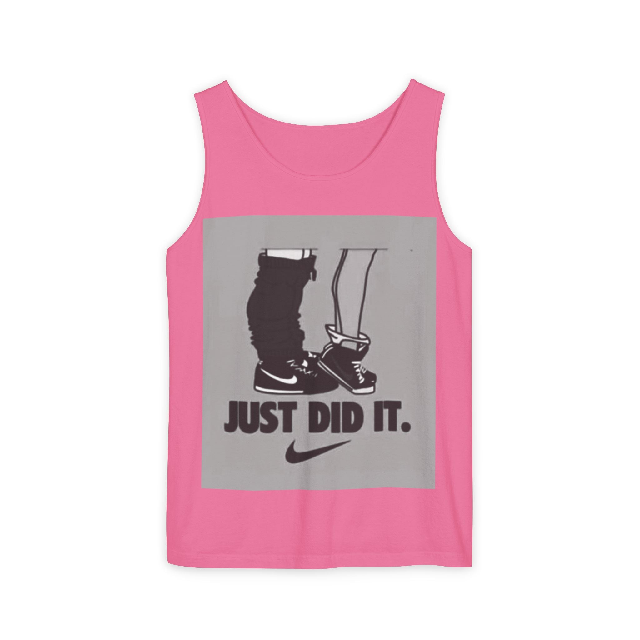 Graphic Tank Top — Vintage-Inspired 'Just Did It.' & 'Bitch.' Photo Print
