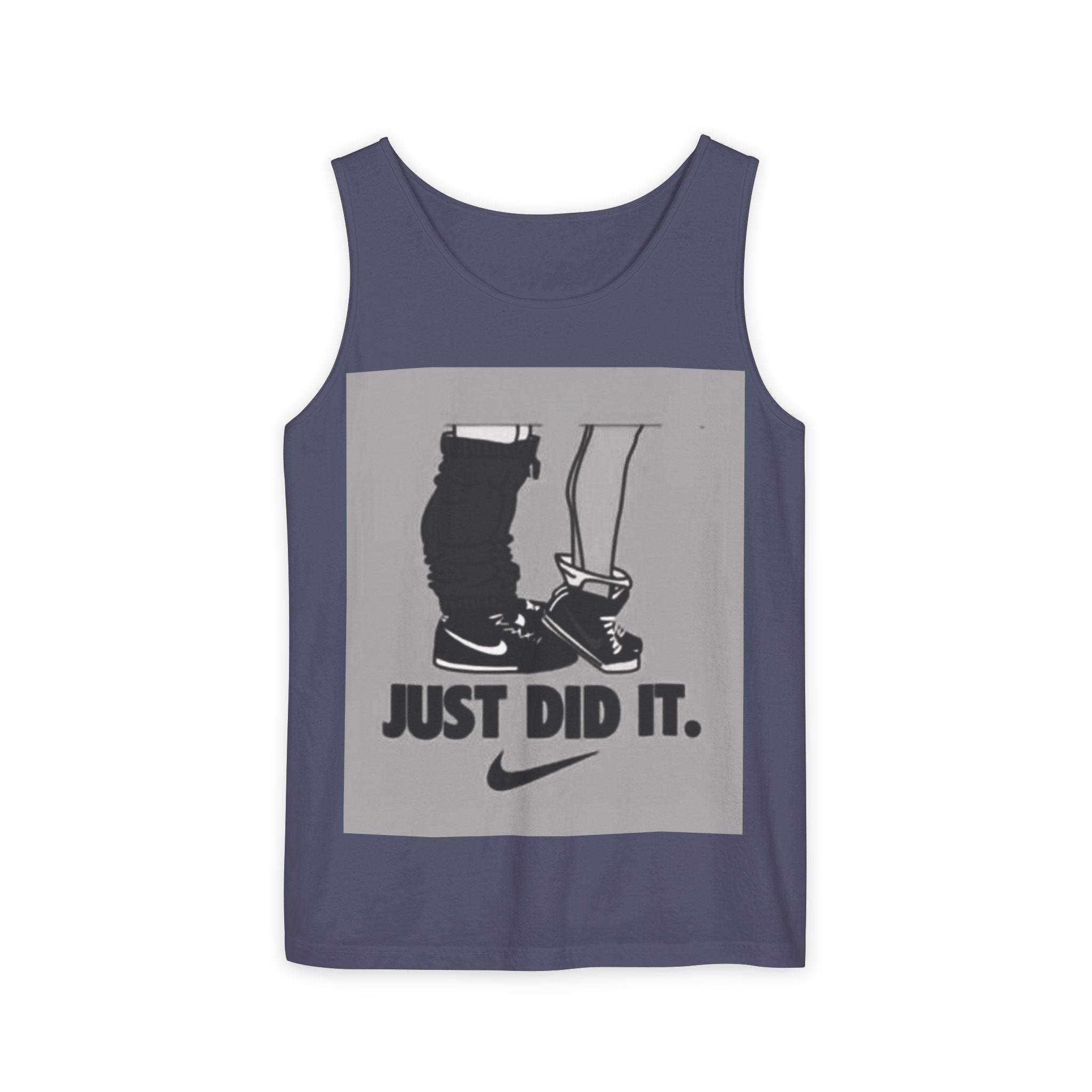 Graphic Tank Top — Vintage-Inspired 'Just Did It.' & 'Bitch.' Photo Print