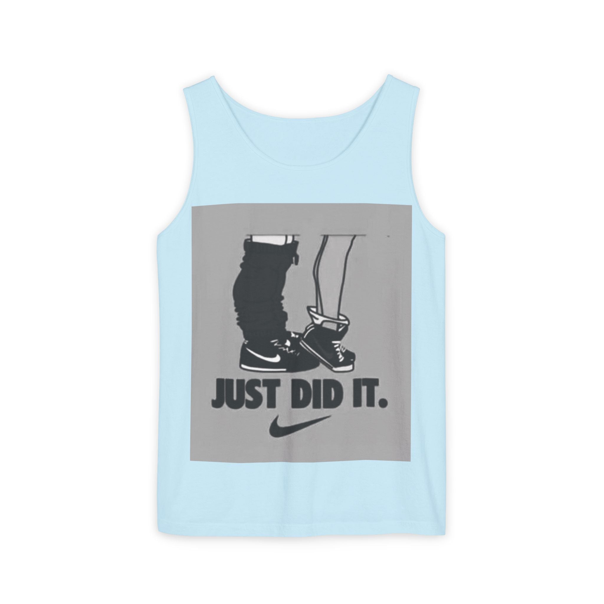 Graphic Tank Top — Vintage-Inspired 'Just Did It.' & 'Bitch.' Photo Print